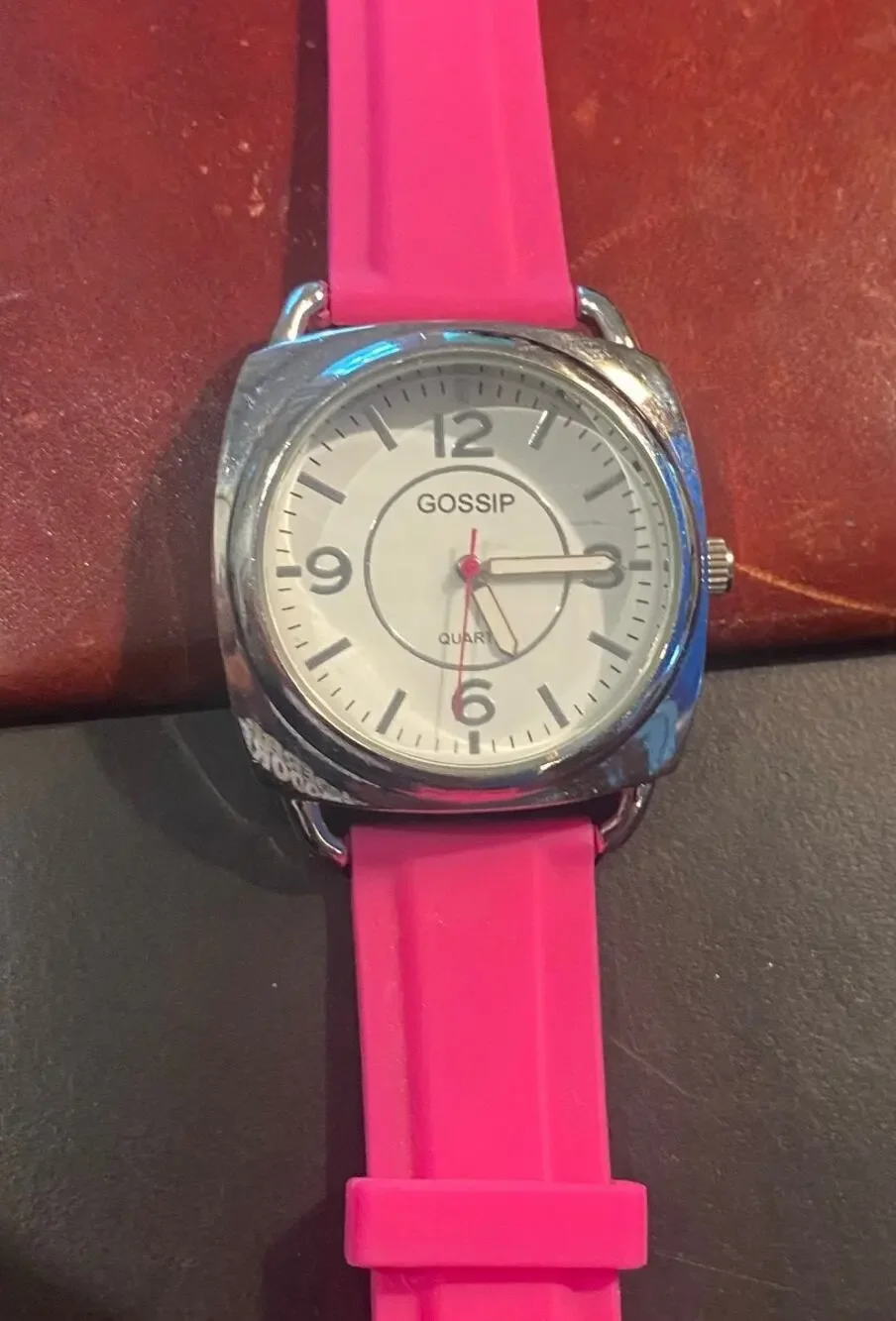 Women's 40mm Silvere Tone Gossip Watch, Resin Band